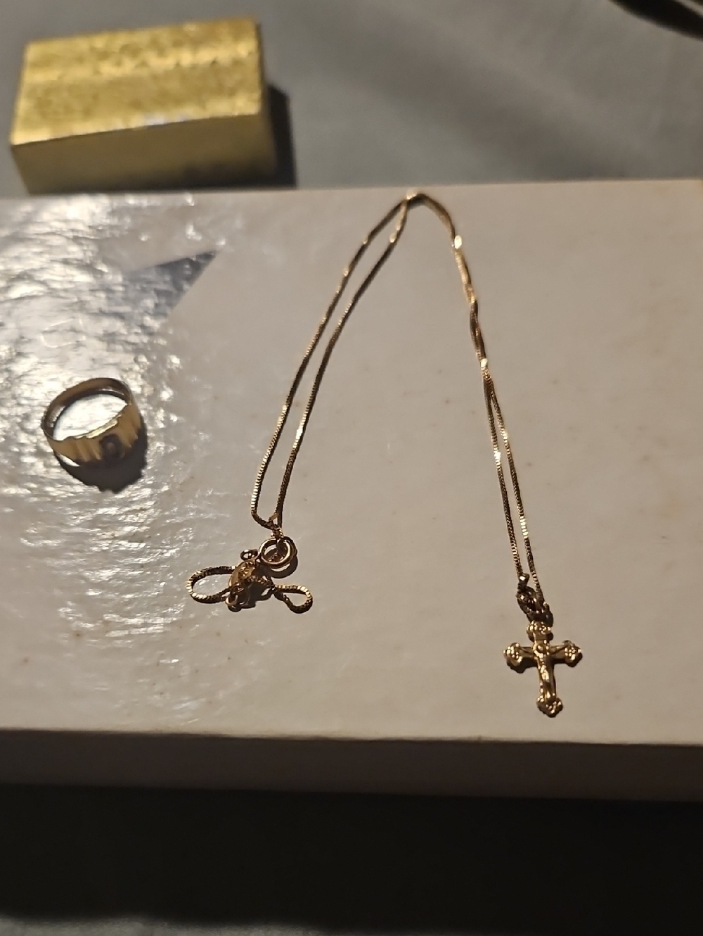 Gold Cross Pendant Necklace -babys Jewelry